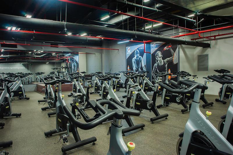 윈덤 보고타 호텔 외부 사진 A typical spinning class